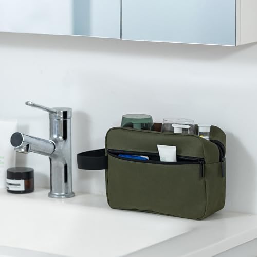 Elviros Lightweight Travel Toiletry Bag for Women and Men Travel Essentials Gifts for Men(Navy Blue) Global Recycled Sta