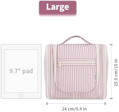 Narwey Large Blue Leaf Hanging Toiletry Bag for Women Travel and Men Cosmetics Organizers