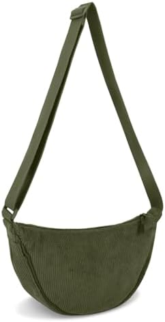 EVGLOW Nylon Crescent Crossbody Bag - Trendy Women's Travel Sling Bag EVGLOW Nylon Crescent Crossbody Bag - Small Men's