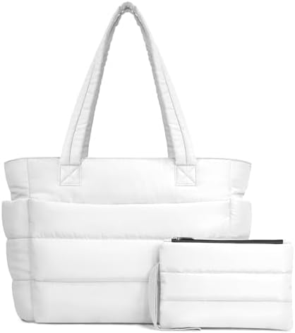 TOPDesign Lightweight Puffy Handbag for Women Travel TOPDesign Quilted Shoulder Bag for Women Work TOPDesign Puffer Tote