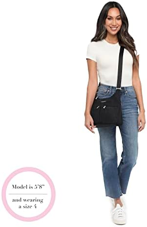 Baggallini Cross Over Crossbody Women Lightweight Water-Resistant Nylon Organized Travel Bag Purse