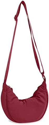 EVGLOW Nylon Crescent Crossbody Bag - Trendy Women's Travel Sling Bag EVGLOW Nylon Crescent Crossbody Bag - Small Men's