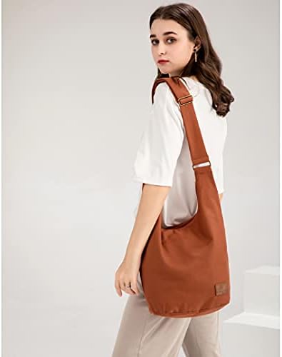 Coton Pose Women's Hippie Crossbody Bag - Top Zip Large Capacity Canvas Sling Bag - Handmade Jacquard Cloth