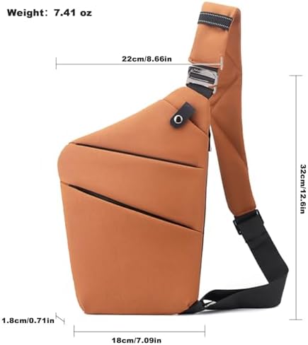 BIRDDIE Anti-Theft Travel Bag - Large Capacity Chest Sling Bag for Travel and Sports | BIRDDIE Anti-Theft Travel Bag -