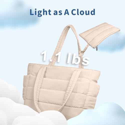TOPDesign Lightweight Puffy Handbag for Women Travel TOPDesign Quilted Shoulder Bag for Women Work TOPDesign Puffer Tote
