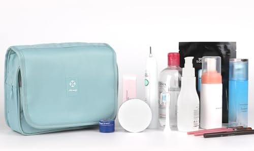 Narwey Beige Small Hanging Travel Toiletry Bag for Women Travel Bag Specifications: Makeup Bag Organizer, Cosmetics Bag - Image 13