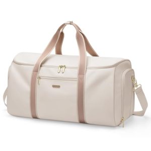 GOLF SUPAGS Sac de Voyage Convertible 2 en 1 Blanc Cassé pour Femme Voyage d'Affaires et Weekends Puissant et Pratique M