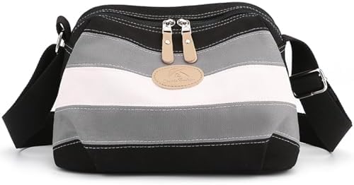 Sunshinejing Lightweight Crossbody Bag for Women | Casual Purses for Daily Travel | Small Canvas Bag with Adjustable Str