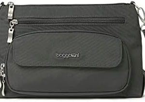 Baggallini Original RFID Protected Lightweight Nylon Zippered Travel Purse for Women ClimatePartner Certified