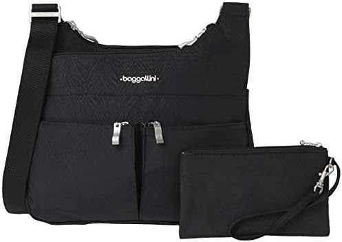 Baggallini Cross Over Crossbody Women Lightweight Water-Resistant Nylon Organized Travel Bag Purse