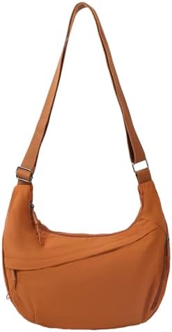 FFEDAYUN Crescent Bags for Women Casual Shoulder Handbags Multi-Pocket Lightweight Crossbody Purse Nylox Nylon Hobo Slin