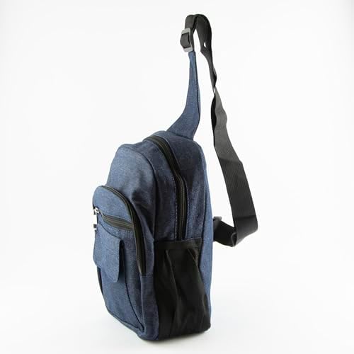 Smart Protection RFID Handbag for Travel | Stylish Denim Sling Bag for Women | Durable Blue Denim Slingshot Handbag