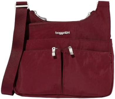 Baggallini Cross Over Crossbody Women Lightweight Water-Resistant Nylon Organized Travel Bag Purse