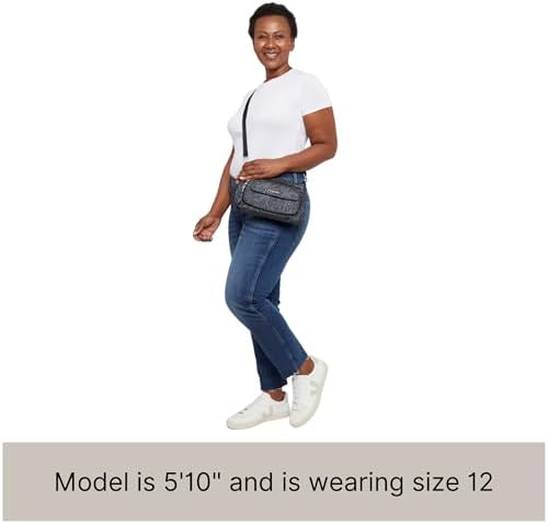 Baggallini Original RFID Protected Lightweight Nylon Zippered Travel Purse for Women ClimatePartner Certified