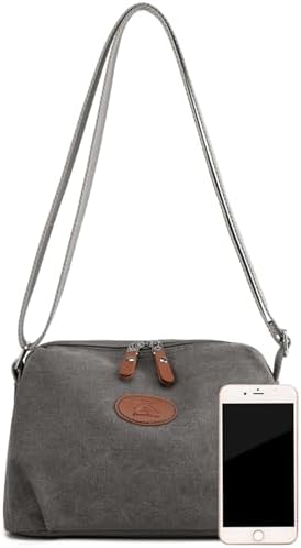 Sunshinejing Lightweight Crossbody Bag for Women | Casual Purses for Daily Travel | Small Canvas Bag with Adjustable Str