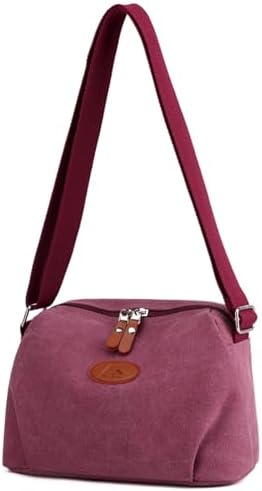 Sunshinejing Lightweight Crossbody Bag for Women | Casual Purses for Daily Travel | Small Canvas Bag with Adjustable Str