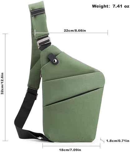 BIRDDIE Anti-Theft Travel Bag - Large Capacity Chest Sling Bag for Travel and Sports | BIRDDIE Anti-Theft Travel Bag -