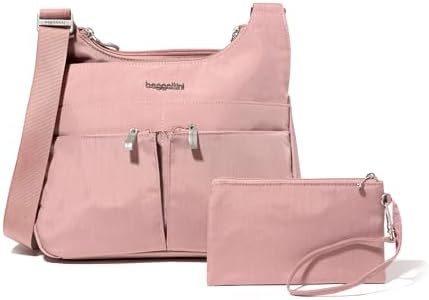 Baggallini Cross Over Crossbody Women Lightweight Water-Resistant Nylon Organized Travel Bag Purse