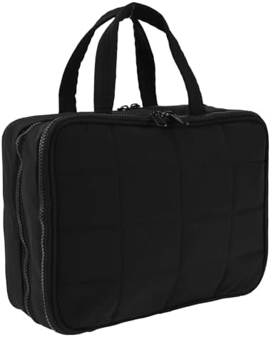 Toiletry Bag Compartmental Organizer Travel BagPortable Foldable with Anti-slip Metal Hook(Beige) Toiletry Bag Compart