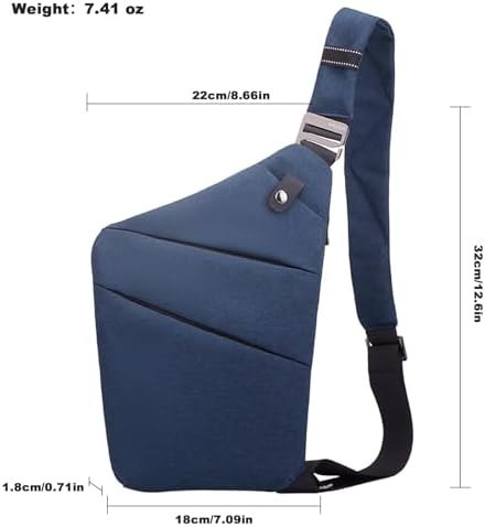 BIRDDIE Anti-Theft Travel Bag - Large Capacity Chest Sling Bag for Travel and Sports | BIRDDIE Anti-Theft Travel Bag -