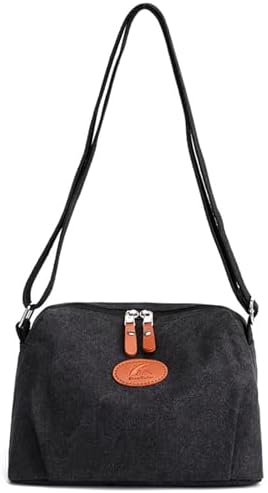 Sunshinejing Lightweight Crossbody Bag for Women | Casual Purses for Daily Travel | Small Canvas Bag with Adjustable Str