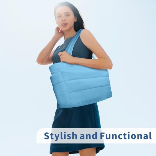 TOPDesign Lightweight Puffy Handbag for Women Travel TOPDesign Quilted Shoulder Bag for Women Work TOPDesign Puffer Tote