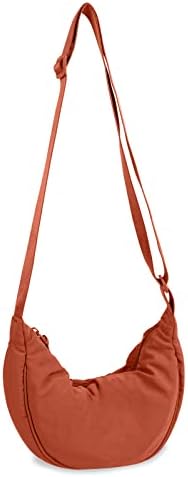 EVGLOW Nylon Crescent Crossbody Bag - Trendy Women's Travel Sling Bag EVGLOW Nylon Crescent Crossbody Bag - Small Men's