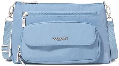 Baggallini Original RFID Protected Lightweight Nylon Zippered Travel Purse for Women ClimatePartner Certified