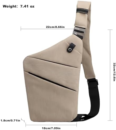 BIRDDIE Anti-Theft Travel Bag - Large Capacity Chest Sling Bag for Travel and Sports | BIRDDIE Anti-Theft Travel Bag -