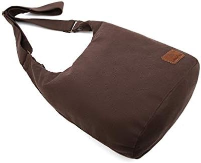 Coton Pose Women's Hippie Crossbody Bag - Top Zip Large Capacity Canvas Sling Bag - Handmade Jacquard Cloth