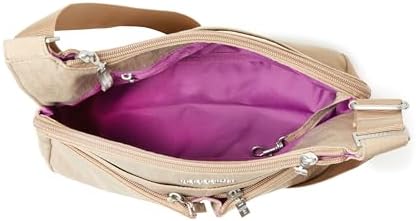 Baggallini Cross Over Crossbody Women Lightweight Water-Resistant Nylon Organized Travel Bag Purse