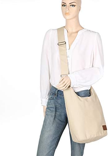 Coton Pose Women's Hippie Crossbody Bag - Top Zip Large Capacity Canvas Sling Bag - Handmade Jacquard Cloth