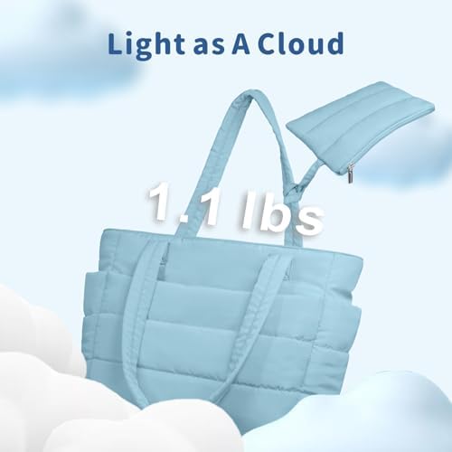TOPDesign Lightweight Puffy Handbag for Women Travel TOPDesign Quilted Shoulder Bag for Women Work TOPDesign Puffer Tote