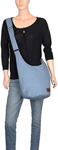 Coton Pose Women's Hippie Crossbody Bag - Top Zip Large Capacity Canvas Sling Bag - Handmade Jacquard Cloth