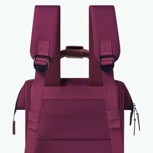 Cabaïa - Sac à Dos Adventurer Déperlant pour Homme et Femme - Rouge/Mauve - Compartiment Ordinateur Portable - 2 Poches