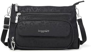 Baggallini Original RFID Protected Lightweight Nylon Zippered Travel Purse for Women ClimatePartner Certified
