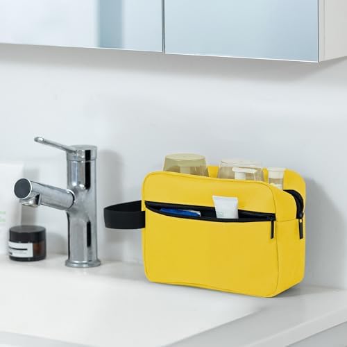 Elviros Lightweight Travel Toiletry Bag for Women and Men Travel Essentials Gifts for Men(Navy Blue) Global Recycled Sta