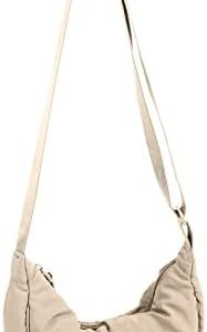 EVGLOW Nylon Crescent Crossbody Bag - Trendy Women's Travel Sling Bag EVGLOW Nylon Crescent Crossbody Bag - Small Men's