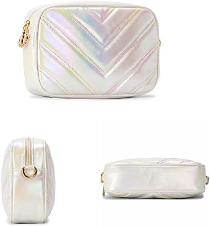 Herald Chevron Quilted Small Crossbody Bag for Women - Camera Side Shoulder Bag, 2 Sizes, Coin Purse Included Herald Che