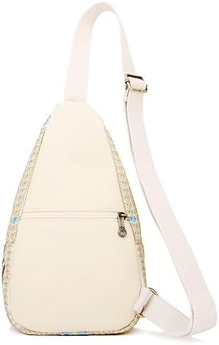 SILKAREA Embroidered Boho Small Sling Bag for Women Travel (Blue) SILKAREA Embroidered Boho Small Sling Bag for Women Ch