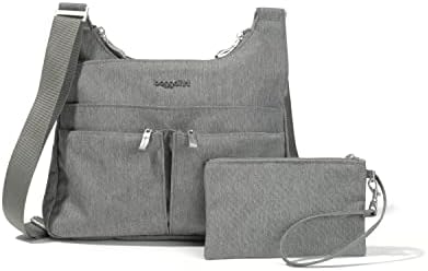 Baggallini Cross Over Crossbody Women Lightweight Water-Resistant Nylon Organized Travel Bag Purse