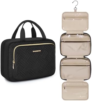 Toiletry Bag Smart Hanging Travel Makeup Organizer TSA Approved Transparent | Travel Makeup Organizer with Hanging Feat