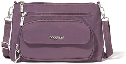 Baggallini Original RFID Protected Lightweight Nylon Zippered Travel Purse for Women ClimatePartner Certified