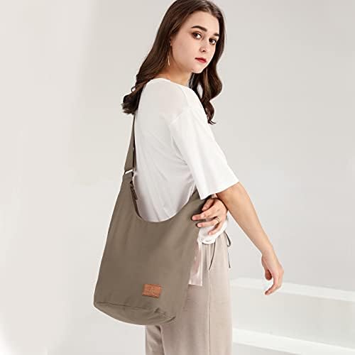 Coton Pose Women's Hippie Crossbody Bag - Top Zip Large Capacity Canvas Sling Bag - Handmade Jacquard Cloth