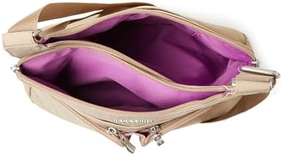 Baggallini Cross Over Crossbody Women Lightweight Water-Resistant Nylon Organized Travel Bag Purse