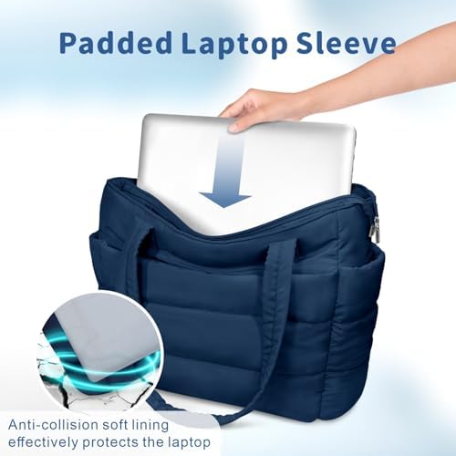 TOPDesign Lightweight Puffy Handbag for Women Travel TOPDesign Quilted Shoulder Bag for Women Work TOPDesign Puffer Tote