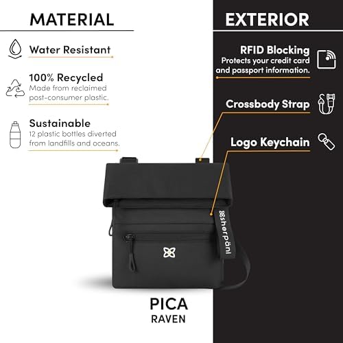 Sherpani Pica Women's Lightweight 4L Travel Crossbody Bag with RFID Protection Reef