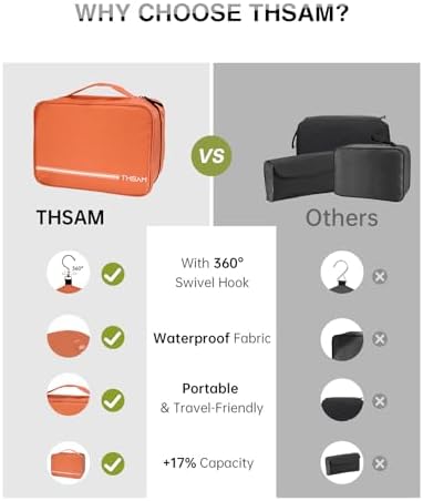 Travel Toiletry Bag for Women Men - Portable Large Hanging Organizer Sell Point: Makeup Bag for Cosmetic, Shampoo, Condi