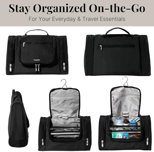 Baggallini High-Quality Toiletry Kit for Men and Women on Business Trips | Baggallini Travel Toiletry Kit Featuring Com