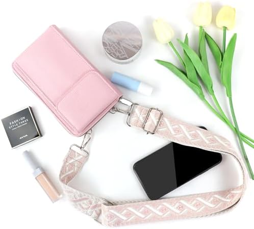 Women's Small PU Leather Crossbody Bag for Phone, 7 Inches | DBPBToU Women's PU Leather Crossbody Phone Purse, 7 Inches